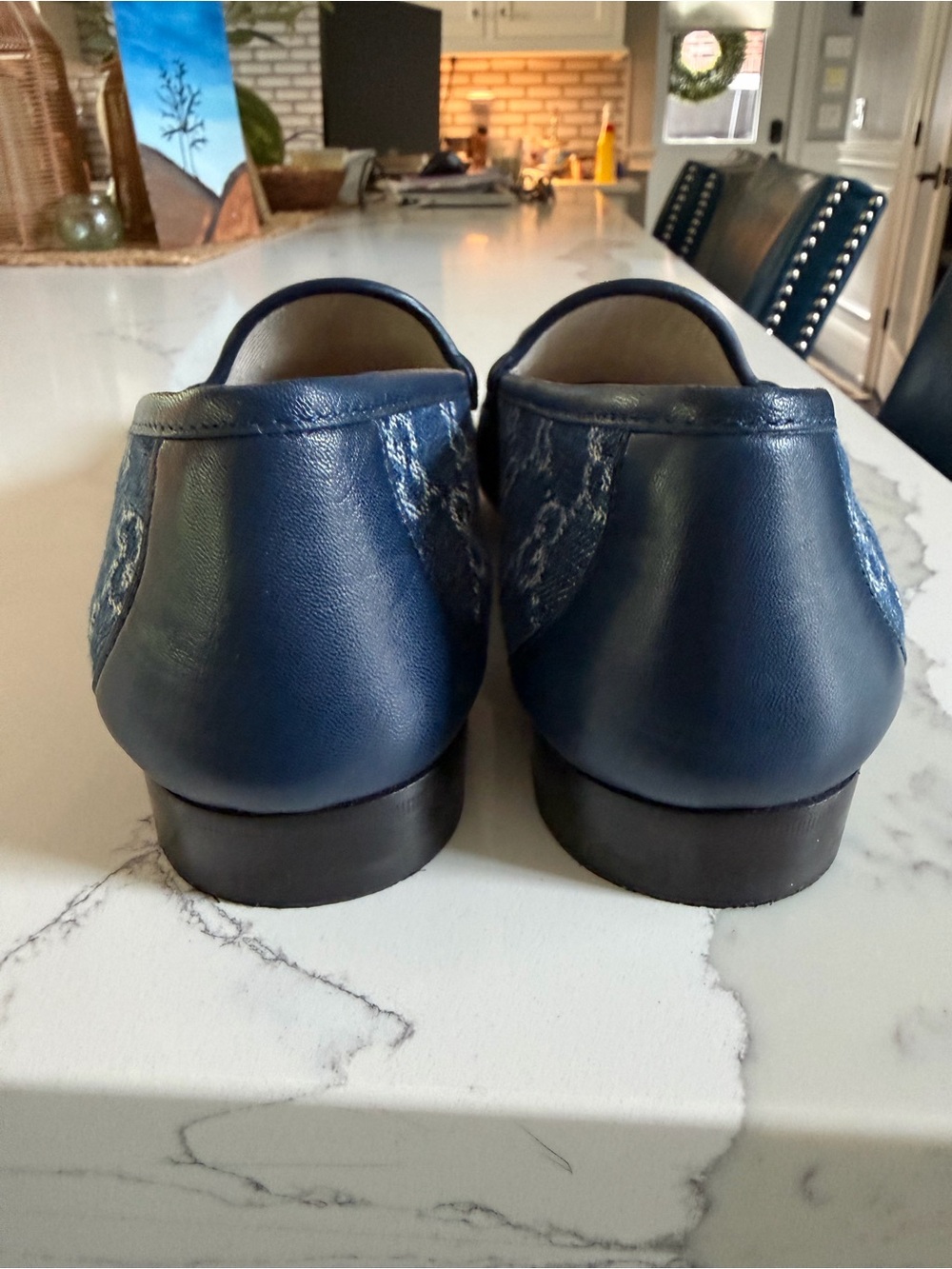 Gucci 1953 Horsebit GG Denim Loafers Navy Blue Leather EU 40 US 10, EUC, box inc - Picture 5 of 10